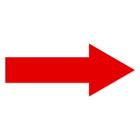 Ergomat 12inx4in Stem 2in DuraStripe Supreme Arrows Red, 30PK DSV-ARR-12-R-KIT